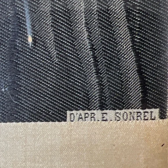 Rare antique French framed silk artwork embroidered artist signed collectible - Picture 7 of 14